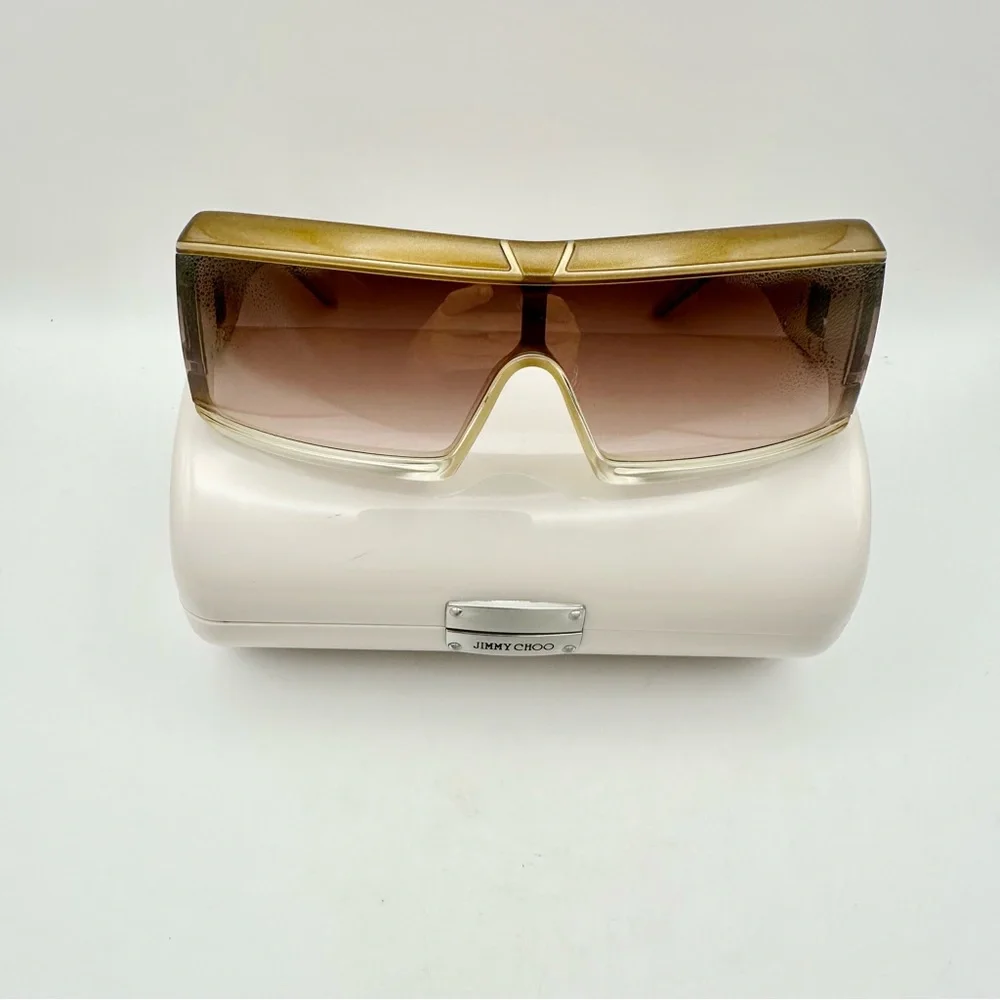 Jimmy Choo Sunglasses Sparks / S Rectangle w/ Gold Acetone Unisex